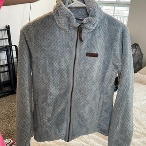 Light blue Columbia Fleece jacket.